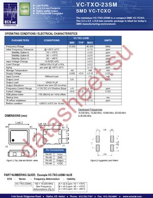 VC-TXO-23SM-100-B datasheet  